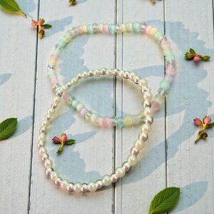 Pastel Beaded Bracelets Set